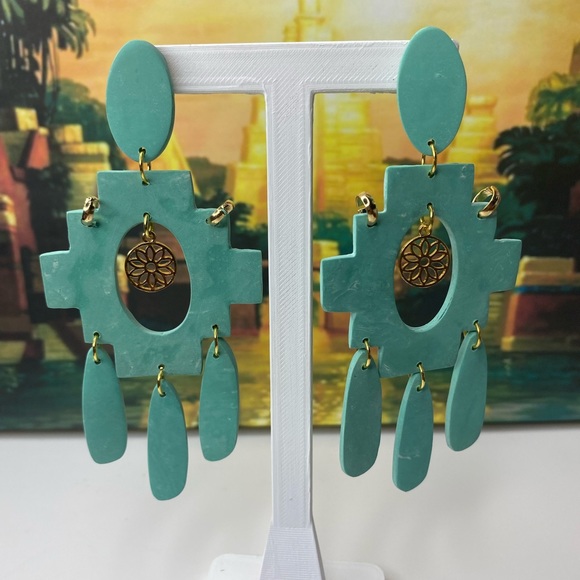 Polymer clay earrings - Picture 4 of 4